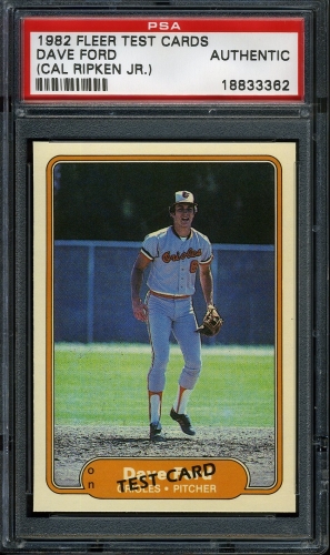 1982 Fleer Test Cal Ripken Jr / Dave Ford PSA Authentic #18833362