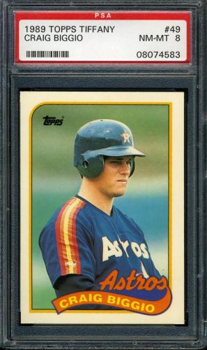 1989 Topps Tiffany #049 Craig Biggio PSA 8 #08074583