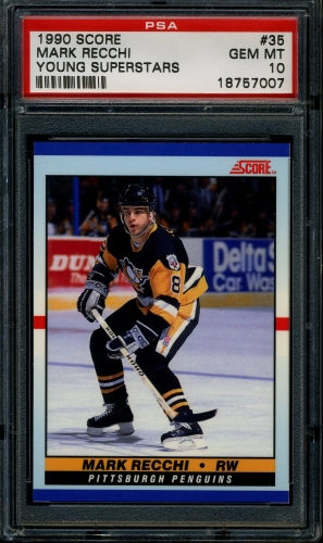 1990 Score Young Superstars #035 Mark Recchi PSA 10 #18757007