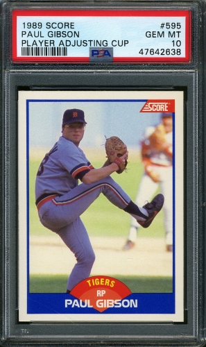 1989 Score #595a Paul Gibson P1 PSA 10 #47642638