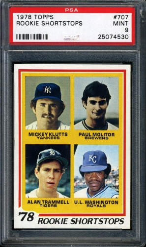 1978 Topps #707 Paul Molitor PSA 9 #25074530