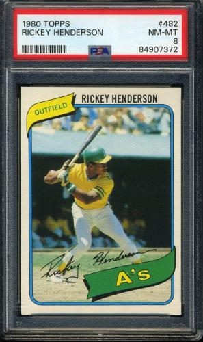 1980 Topps #482 Rickey Henderson PSA 8 #84907372