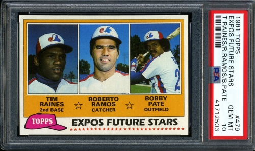1981 Topps #479 Tim Raines PSA 10 #41712503