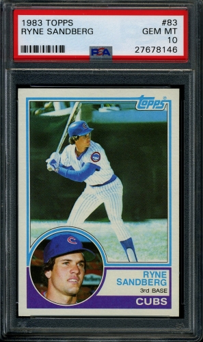 1983 Topps #083 Ryne Sandberg PSA 10 #27678146