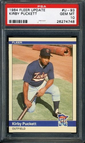 1984 Fleer Update #U-093 Kirby Puckett PSA 10 #26274748