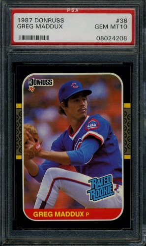 1987 Donruss #036 Greg Maddux PSA 10 #08024208