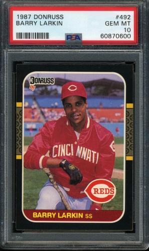 1987 Donruss #492 Barry Larkin PSA 10 #60870600