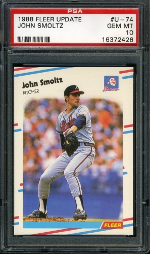 1988 Fleer Update #U-074 John Smoltz PSA 10 #16372426
