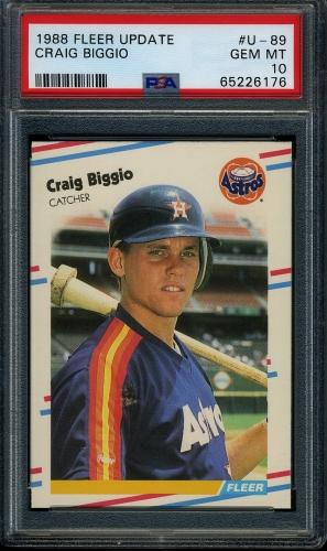 1988 Fleer Update #U-089 Craig Biggio PSA 10 #65226176