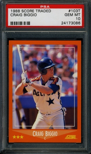 1988 Score Traded #103T Craig Biggio PSA 10 #24173086