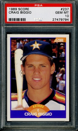 1989 Score #237 Craig Biggio PSA 10 #27479794