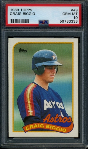 1989 Topps #049 Craig Biggio PSA 10 #59733333