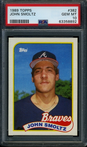 1989 Topps #382 John Smoltz PSA 10 #63358892