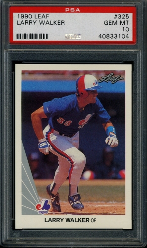 1990 Leaf #325 Larry Walker PSA 10 #40833104