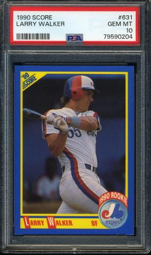 1990 Score #631 Larry Walker PSA 10 #79590204
