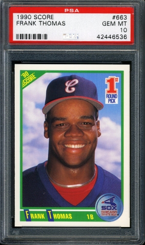 1990 Score #663 Frank Thomas PSA 10 #42446536