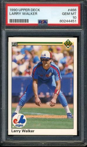 1990 Upper Deck #466 Larry Walker PSA 10 #80244451