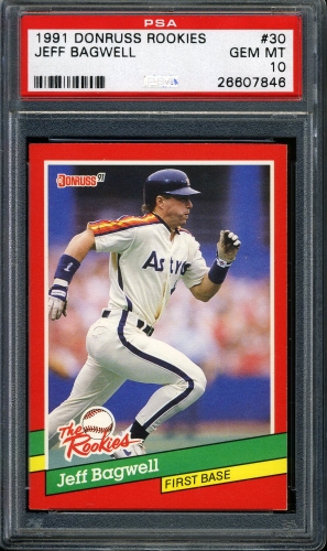 1991 Donruss Rookies #030 Jeff Bagwell PSA 10 #26607846