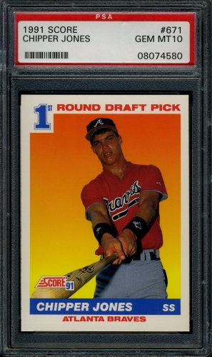 1991 Score #671 Chipper Jones PSA 10 #08074580