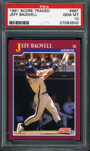 1991 Score Rookie/Traded #096T Jeff Bagwell PSA 10 #27093500