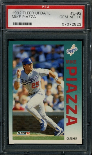 1992 Fleer Update #U-092 Mike Piazza PSA 10 #07072823