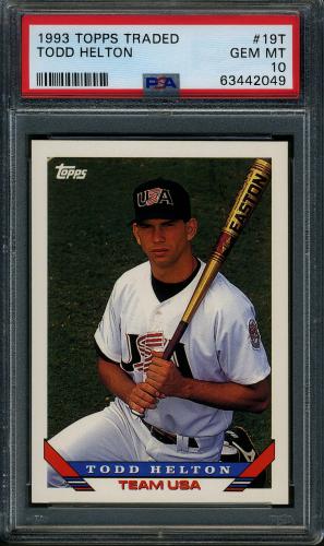 1993 Topps Traded #019T Todd Helton PSA 10 #63442049