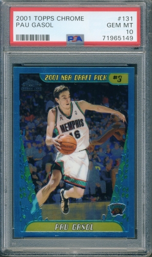 2001 Topps Chrome #131 Pau Gasol PSA 10 #71965149