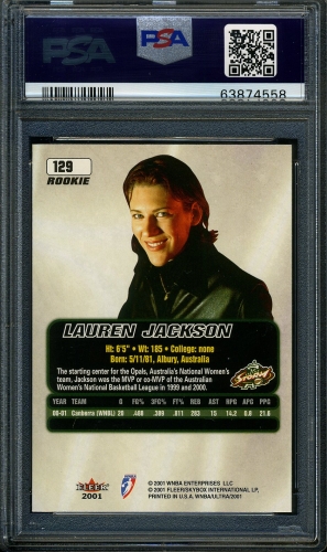 2001 Ultra WNBA #129 Lauren Jackson PSA 10 #63874558 - Back