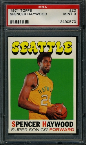 1971 Topps #020 Spencer Haywood PSA 9 #12490570