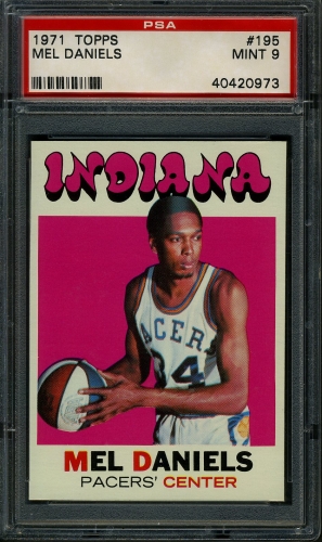 1971 Topps #195 Mel Daniels PSA 9 #40420973