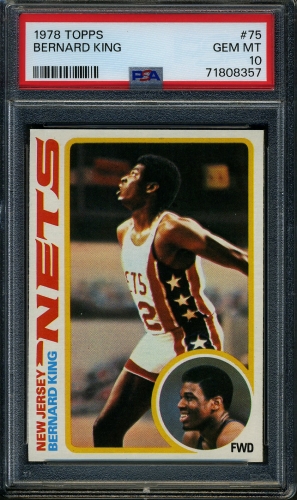 1978 Topps #075 Bernard King PSA 10 #71808357
