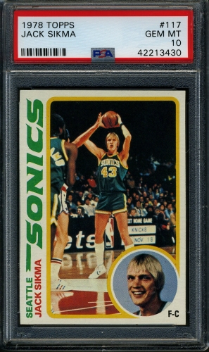1978 Topps #117 Jack Sikma PSA 10 #42213430