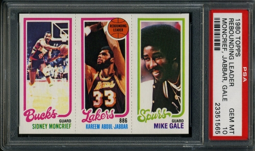 1980 Topps  Moncrief / Jabbar / Gale PSA 10 #23351565