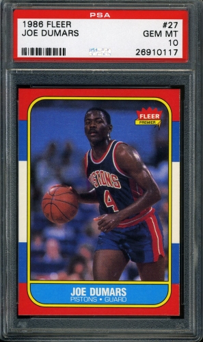 1986 Fleer #027 Joe Dumars PSA 10 #26910117