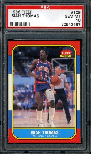 1986 Fleer #109 Isiah Thomas PSA 10 #20542597