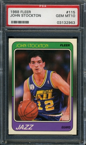 1988 Fleer #115 John Stockton PSA 10 #03132963