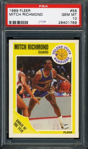 1989 Fleer #056 Mitch Richmond PSA 10 #26401789