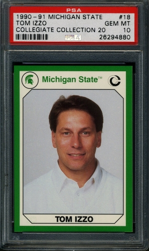 1990-91 Michigan State Collegiate Collection 20 #018 Tom Izzo PSA 10 #26294880