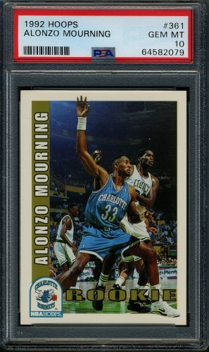1992 Hoops #361 Alonzo Mourning PSA 10 #64582079