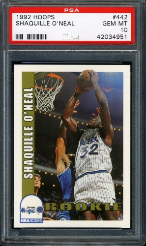 1992 Hoops #442 Shaquille O'Neal PSA 10 #42034951