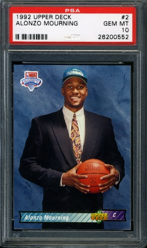 1992 Upper Deck #002 Alonzo Mourning PSA 10 #26200552