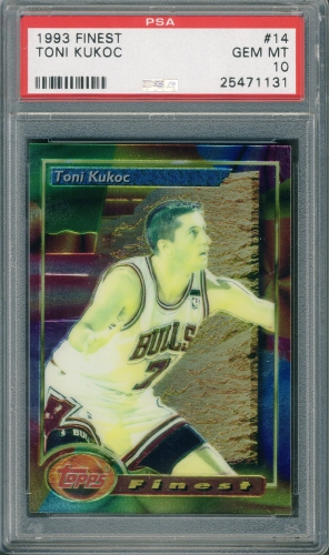 1993 Finest #014 Toni Kukoc PSA 10 #25471131