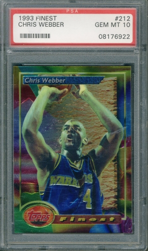 1993 Finest #212 Chris Webber PSA 10 #08176922