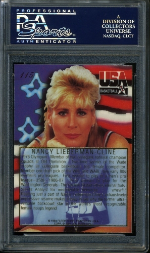 1994 Flair USA #115 Nancy Lieberman-Cline PSA 10 #24856090 - Back