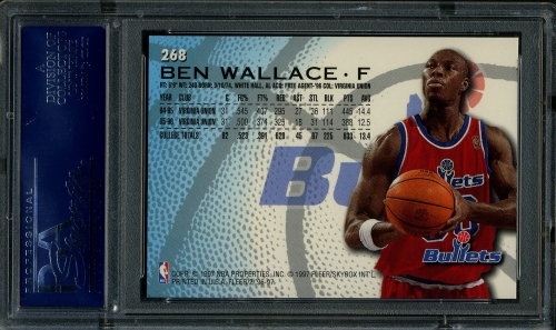 1996 Fleer #268 Ben Wallace PSA 10 #20790632 - Back