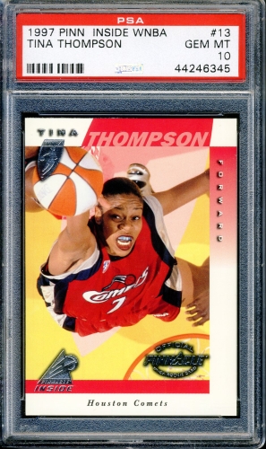 1997 Pinnacle Inside WNBA #013 Tina Thompson PSA 10 #44246345