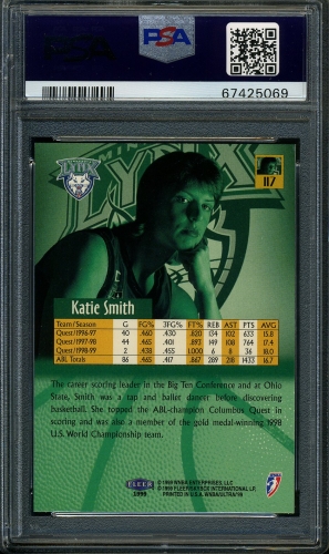 1999 Ultra WNBA #117 Katie Smith PSA 9 #67425069 - Back