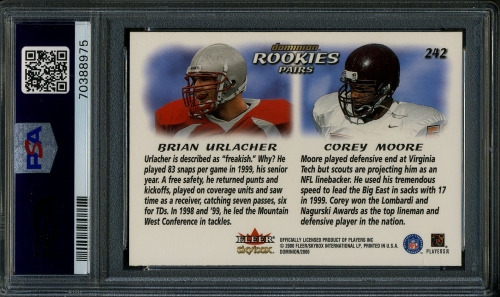 2000 SkyBox Dominion #242 Brian Urlacher PSA 10 #70388975 - Back