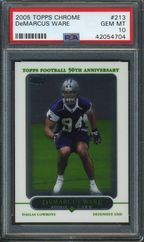 2005 Topps Chrome #213 DeMarcus Ware PSA 10 #42054704