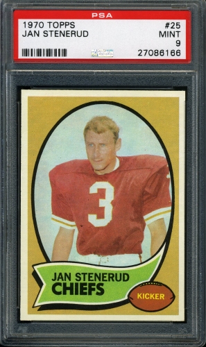 1970 Topps #025 Jan Stenerud PSA 9 #27086166